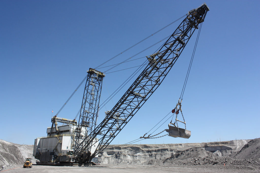 halted coal mining equipment