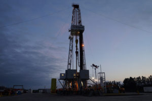fracking oil and gas well pad