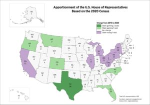 apportionment of the US house of representatives 2021