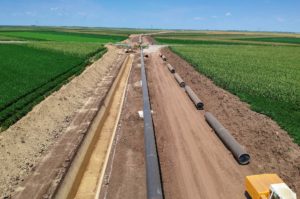 KXL pipeline cuts through farm