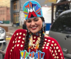 native american student and clothing designer