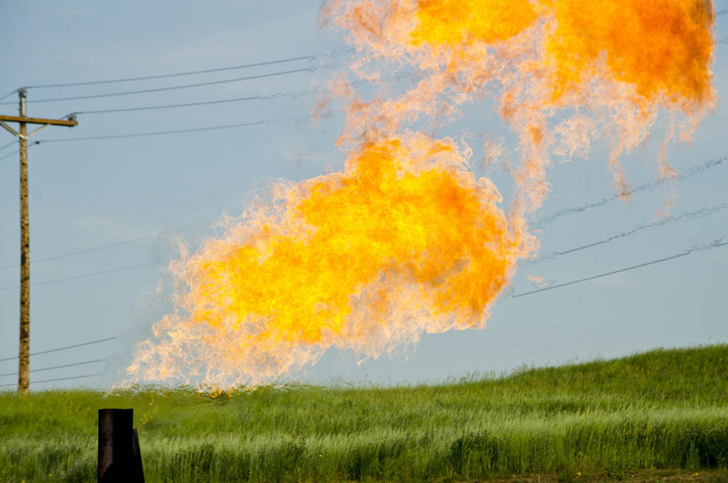 methane flaring in the bakken area