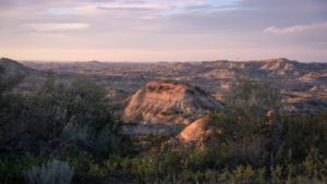 beautiful vista over teddy roosevelt national park