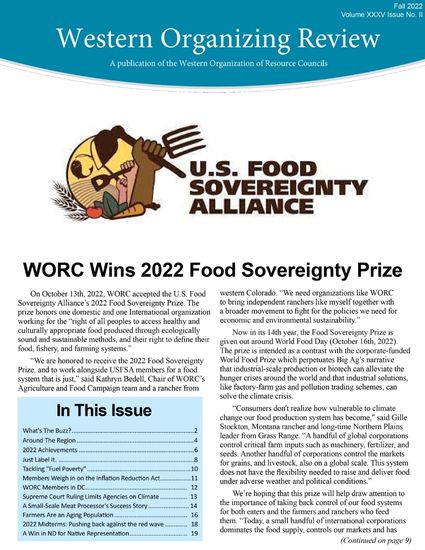 western organizing review cover