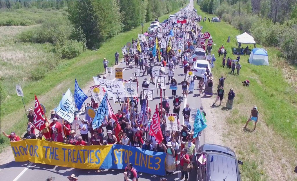 Honor the treaties demonstration in minnesota