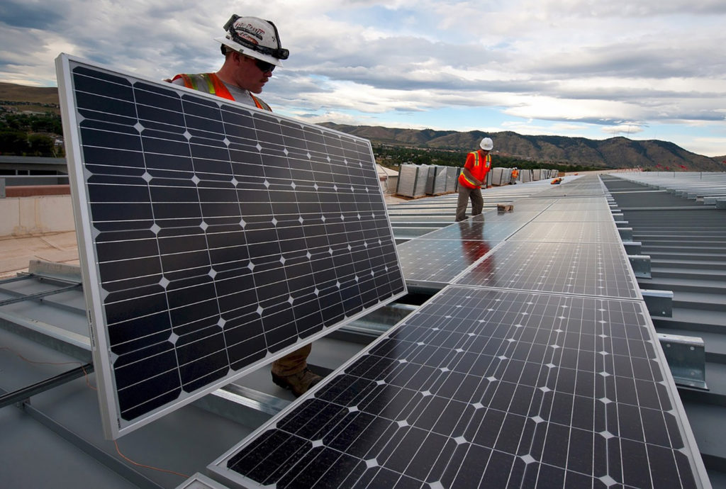 roof top solar instalation